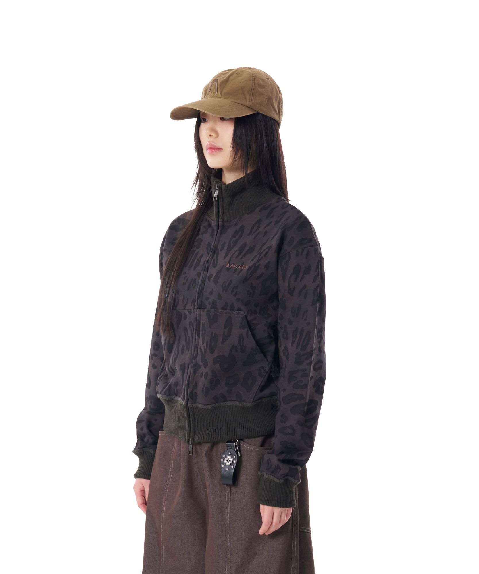 AAKAM ■ Leopard Logo Track Jacket MUSINSA | AAKAM Leopard Logo Track Jacket (Black)