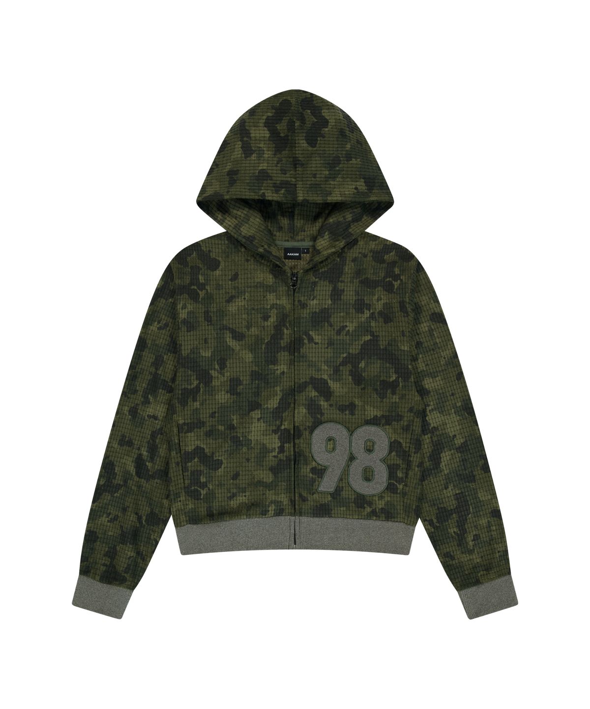 아캄(AAKAM) 98 Patch Camouflage Zip-Up Hoodie (Khaki)