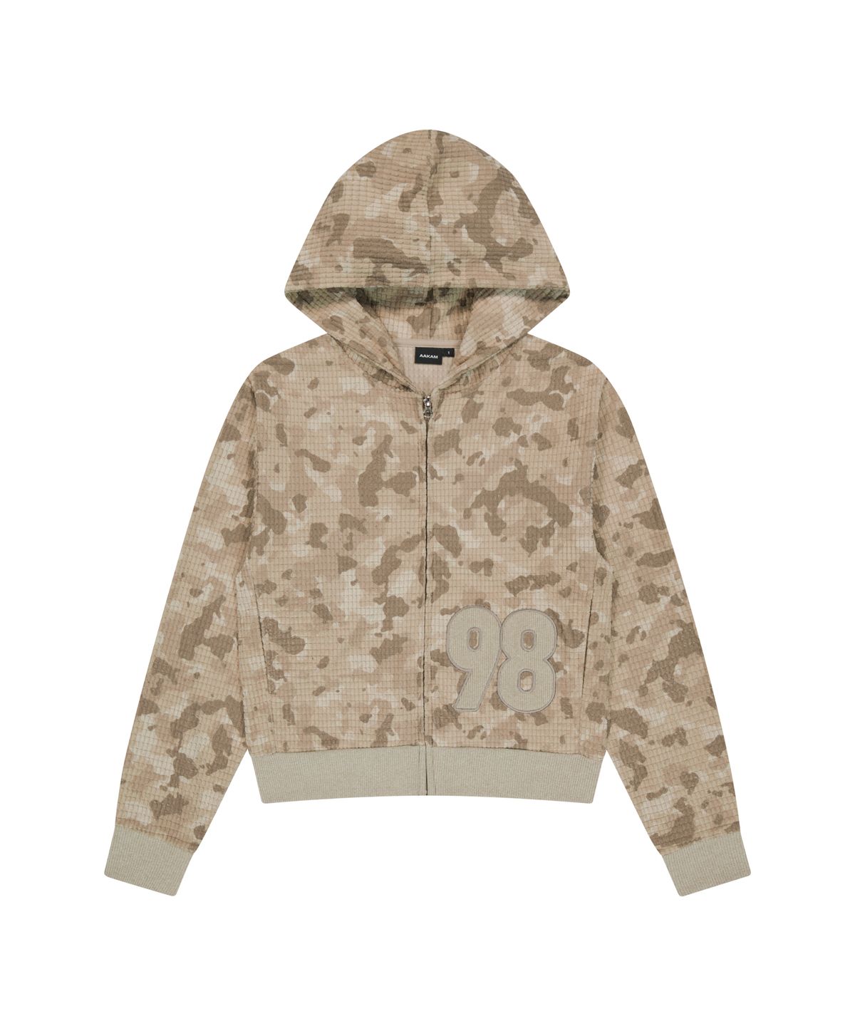아캄(AAKAM) 98 Patch Camouflage Zip-Up Hoodie (Beige)