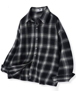 더 시티 체크셔츠 (블랙)