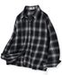 더 시티 체크셔츠 (블랙)
