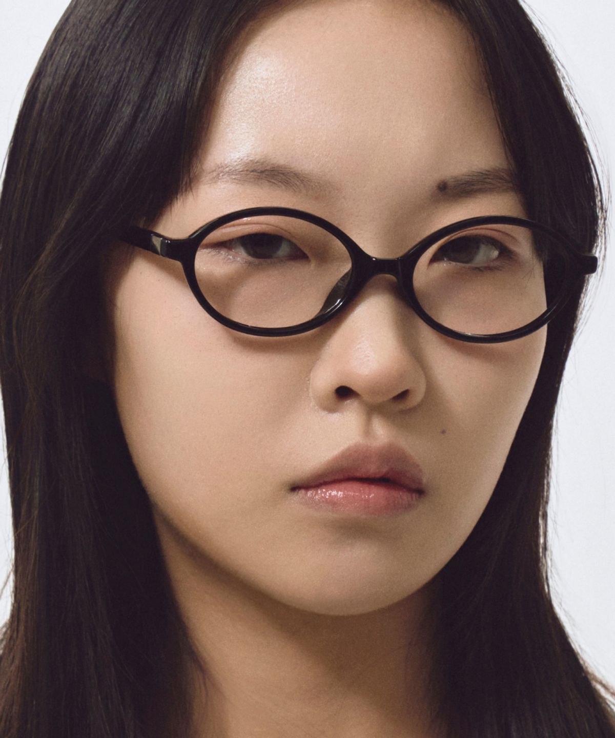 한글(HANGLE) [블루라이트 차단] 긱시크 오벌 블랙