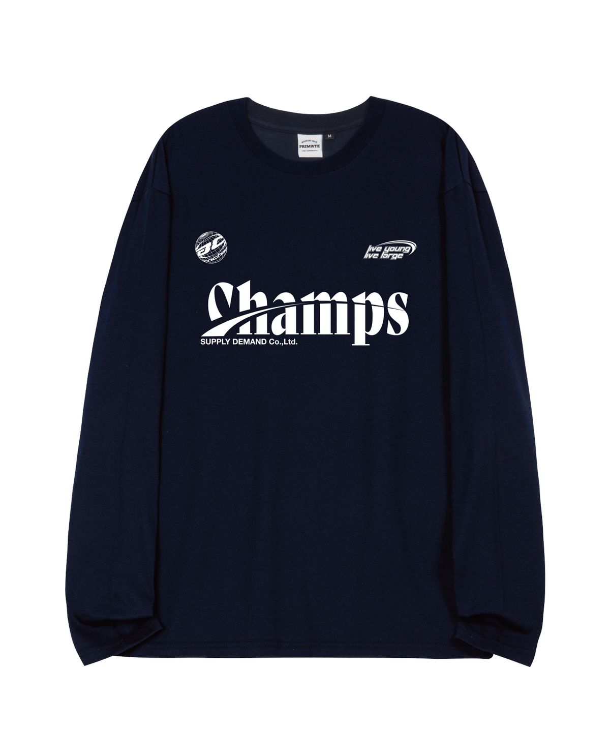 본챔스(BORN CHAMPS) [4 COLORS] CHMPS SPORTY LOGO 오버핏 롱 슬리브 B25ST15