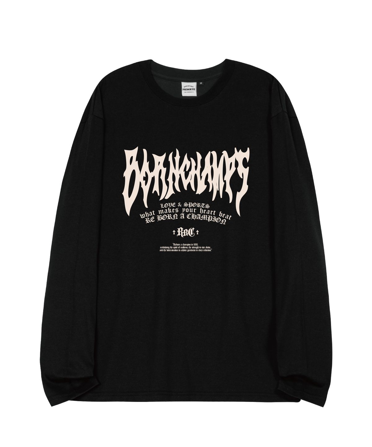 본챔스(BORN CHAMPS) [4 COLORS] 트라이벌 섀도우 오버핏 롱 슬리브 B25ST16