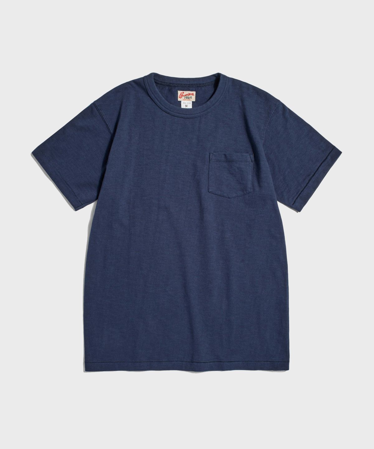 브론슨(BRONSON) Tompkins USA Cotton Single Yarn Pocket Tee Navy