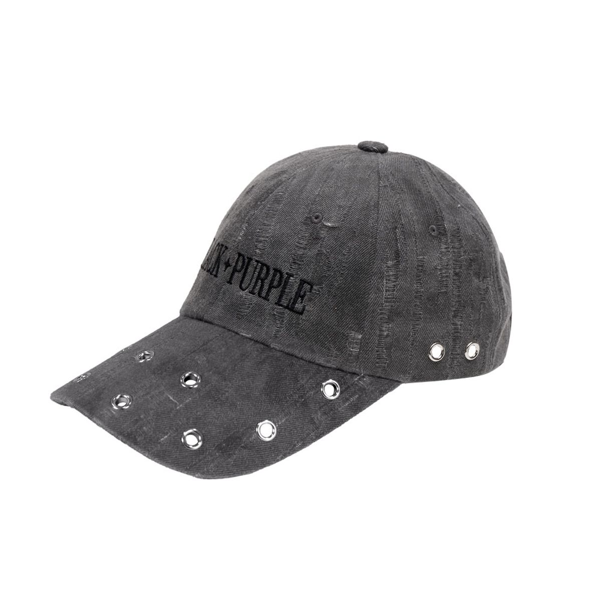 블랙 퍼플(BLACK PURPLE) 볼텍스 피프틴 아일렛 볼캡 Vortex Fifteen Eyelet Ball Cap- charcoal