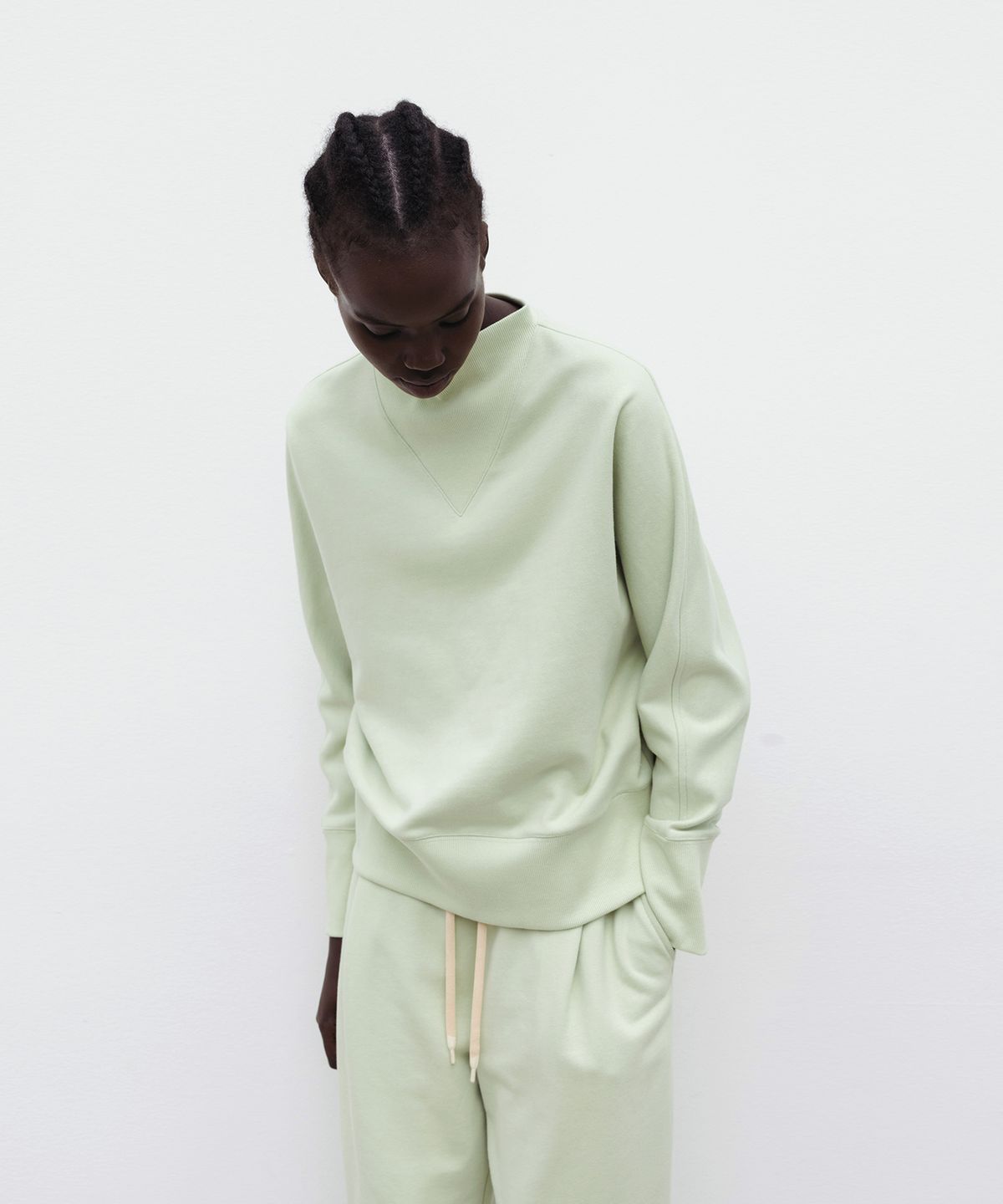 더룸(THELOOM) MOCK NECK SWEAT SHIRT_MINT