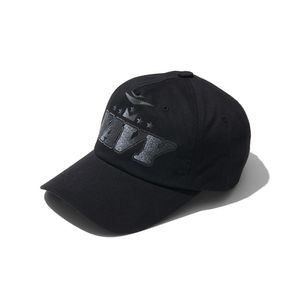 NAVY Printing Ball Cap Black