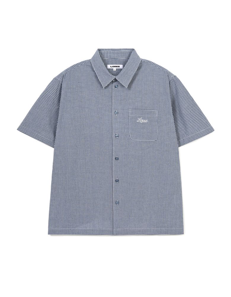 Mini Plaid S/S Shirt - Blue