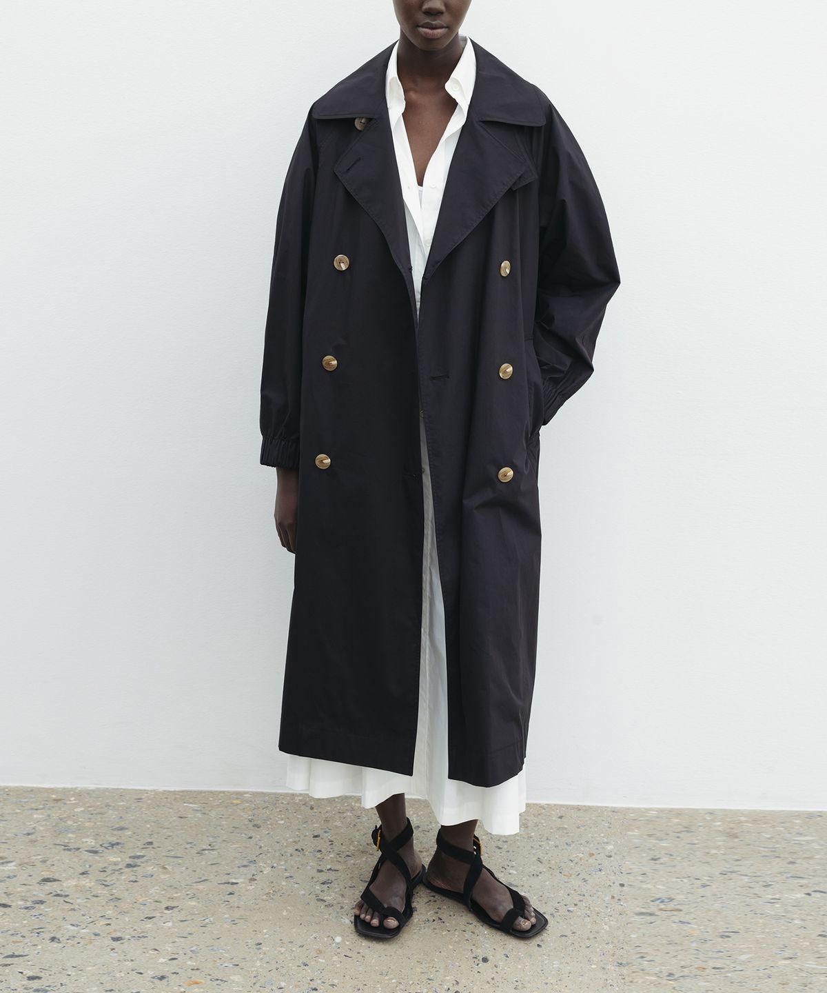 더룸(THELOOM) LIGHT WEIGHT TRENCH COAT_BLACK
