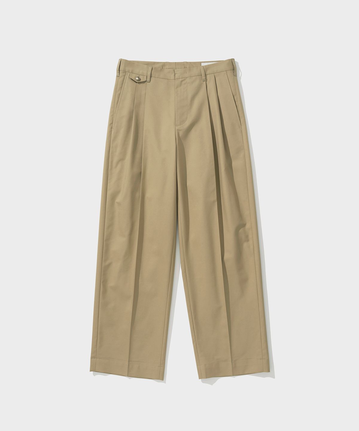셔터(SHIRTER) ALEX DOUBLE PLEATS CHINO PANTS (BEIGE)