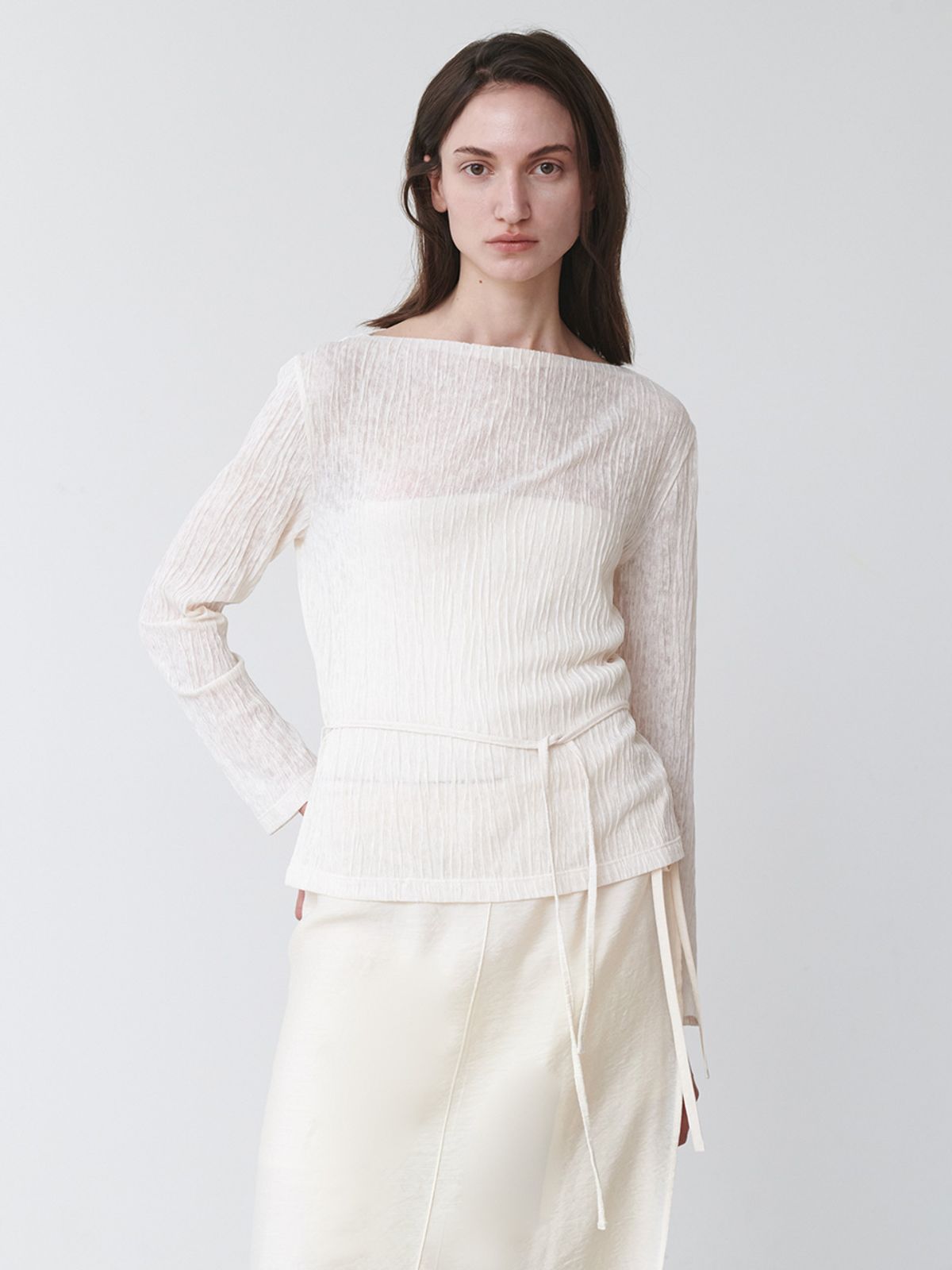 루에브르(LOEUVRE) Crease Jersey Top SW5SE108_4color