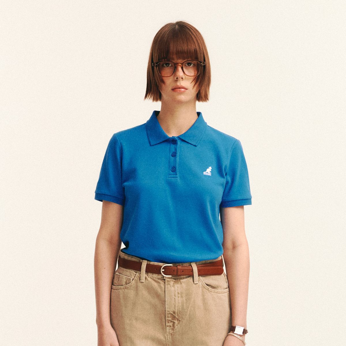 캉골(KANGOL) 우먼스 클래식 폴로셔츠 1726 블루