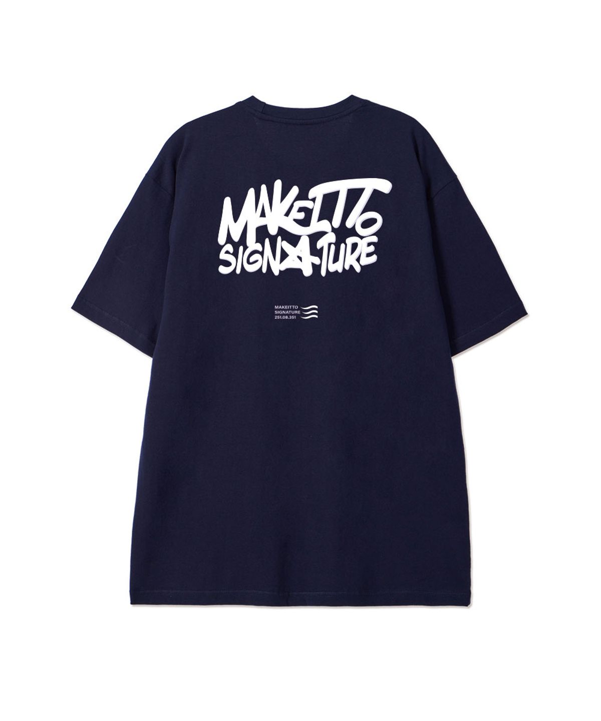 메이킷투(MAKEITTO) [GRAFFITI2 LOGO] CREW NECK TEE_NAVY