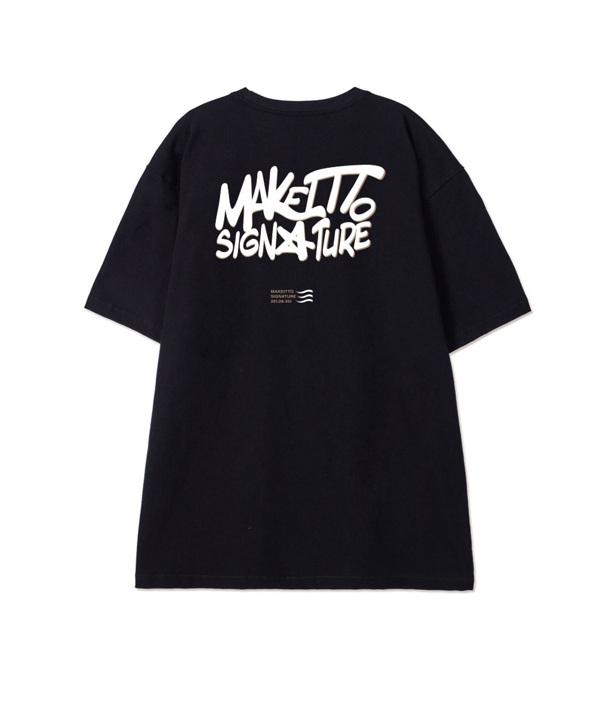 메이킷투(MAKEITTO) [GRAFFITI2 LOGO] CREW NECK TEE_BLACK