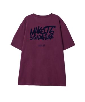 [GRAFFITI2 LOGO] CREW NECK TEE_WINE