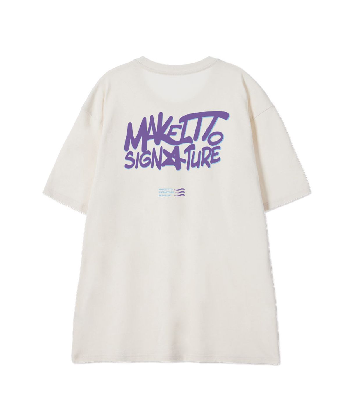 메이킷투(MAKEITTO) [GRAFFITI2 LOGO] CREW NECK TEE_CREAM