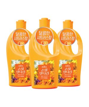 초고농축 퍼퓸캡슐 섬유유연제 1L 스윗만다린 x 3개