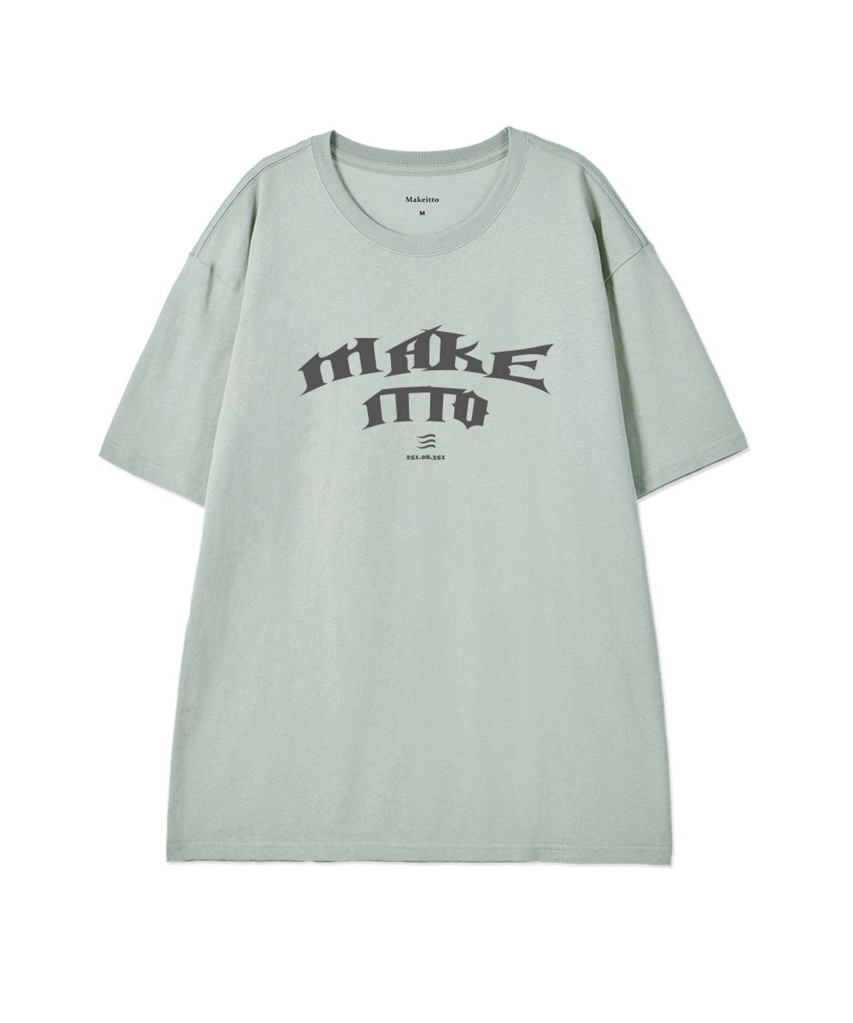 메이킷투(MAKEITTO) [BLACK LETTER]CREW NECK TEE_MINT