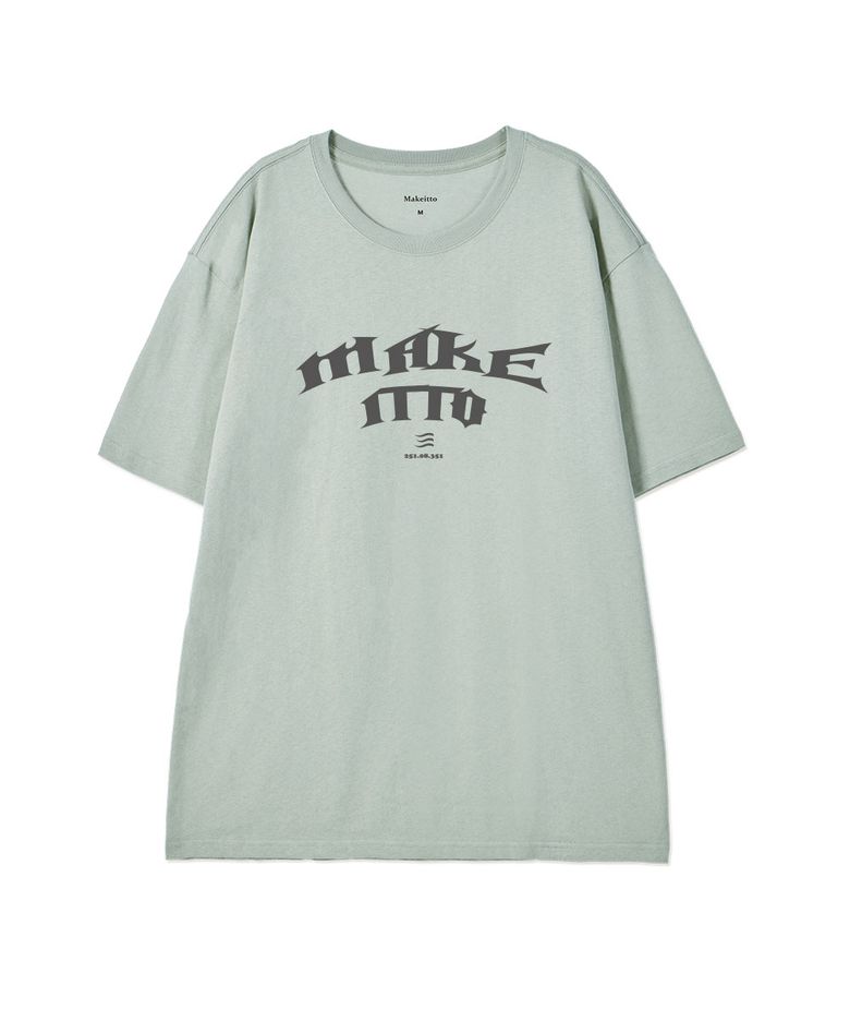 [BLACK LETTER]CREW NECK TEE_MINT