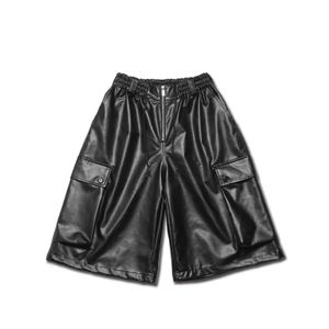 레더 버뮤다쇼츠 블랙