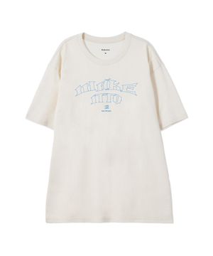 [BLACK LETTER]CREW NECK TEE_CREAM