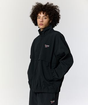 에센셜 웜업 윈드 브레이커 - 블랙