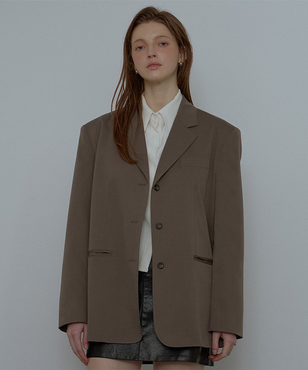 드헤베(DEHEVE) Flat Classic Jacket [Charcoal]