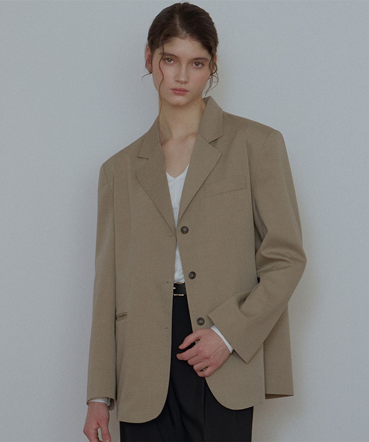 드헤베(DEHEVE) Flat Classic Jacket [Brown]