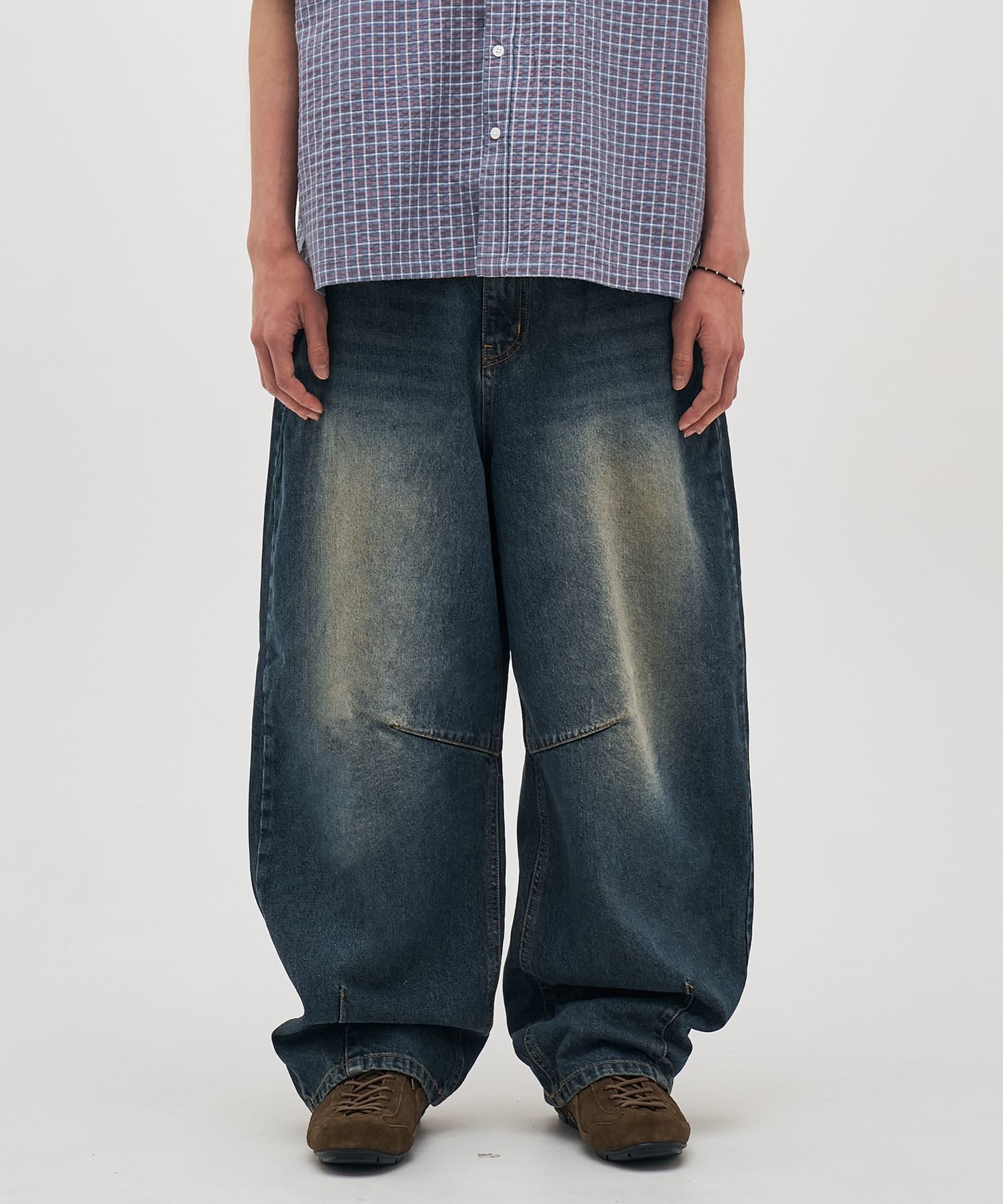 【SATIIIZ】Rivaz Dart Balloon Denim Pants Dart Balloon Jeans – Estudio Niksen