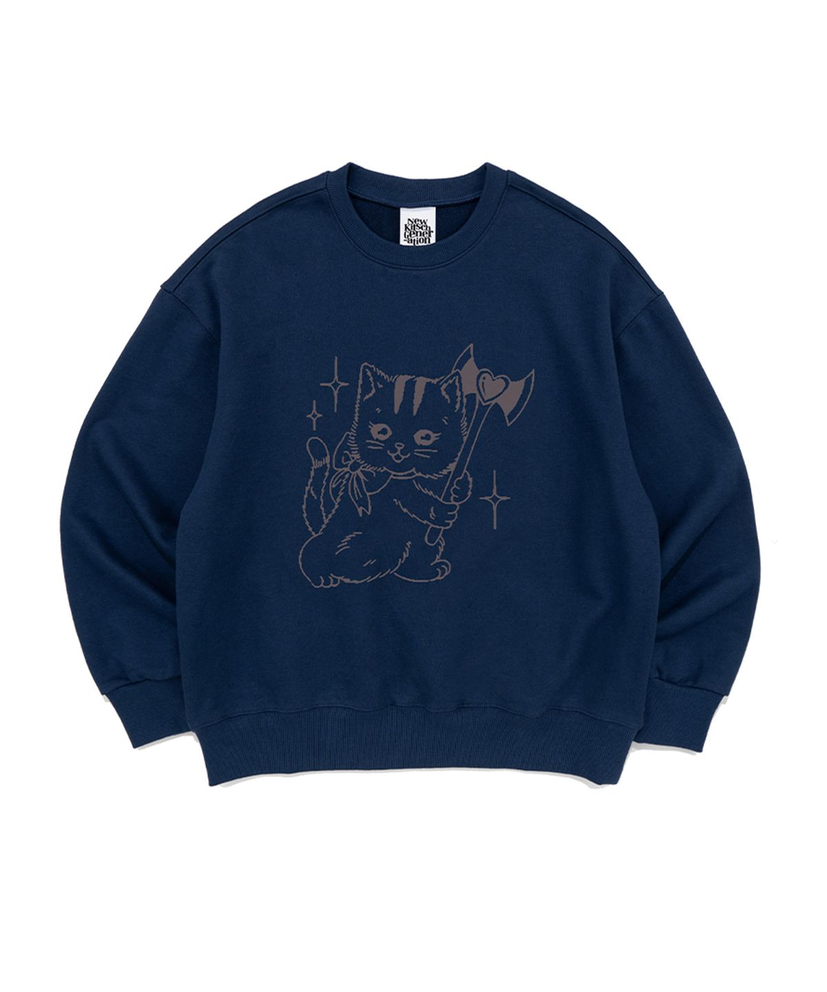 뉴키치(NEWKITSCH) KILLING TIME SWEATSHIRTS (DARK BLUE)