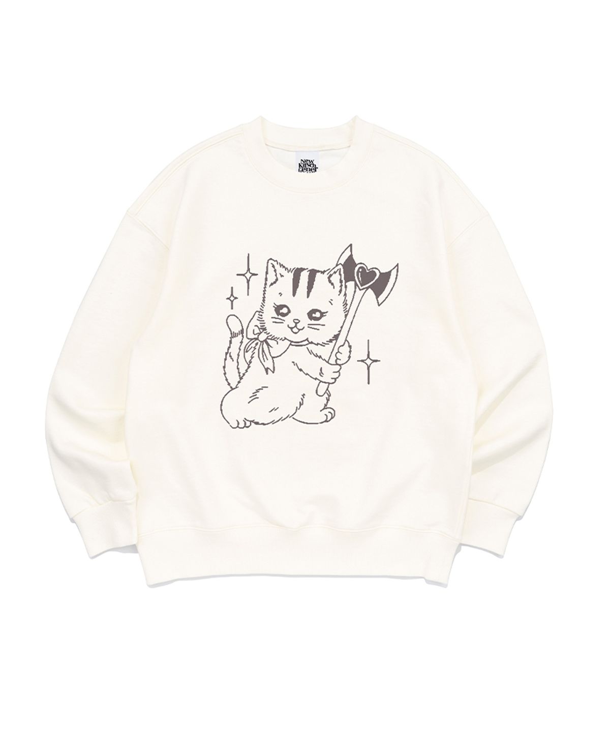 뉴키치(NEWKITSCH) KILLING TIME SWEATSHIRTS (IVORY)