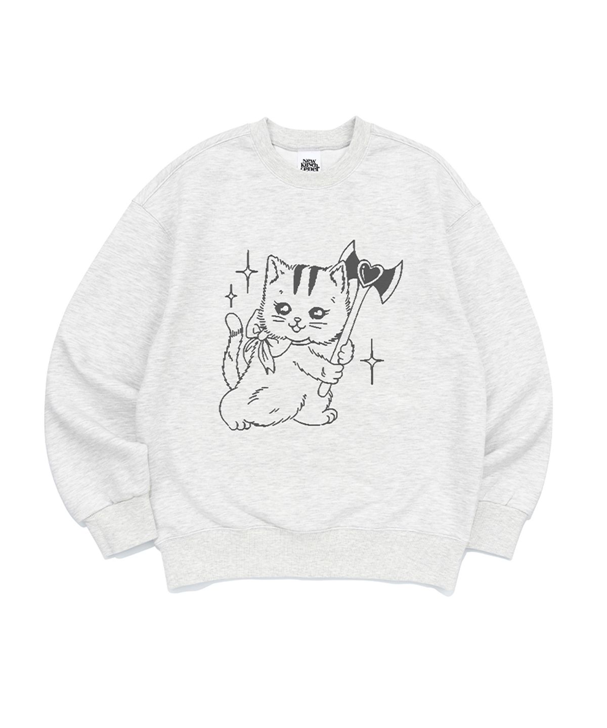 뉴키치(NEWKITSCH) KILLING TIME SWEATSHIRTS (LIGHT MELANGE)