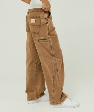 파번 7541 카펜터 빈티지클로딩 와이드핏 브라운 컬러데님팬츠