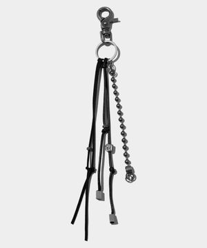 로프 레이어드 레더 키링 [블랙]