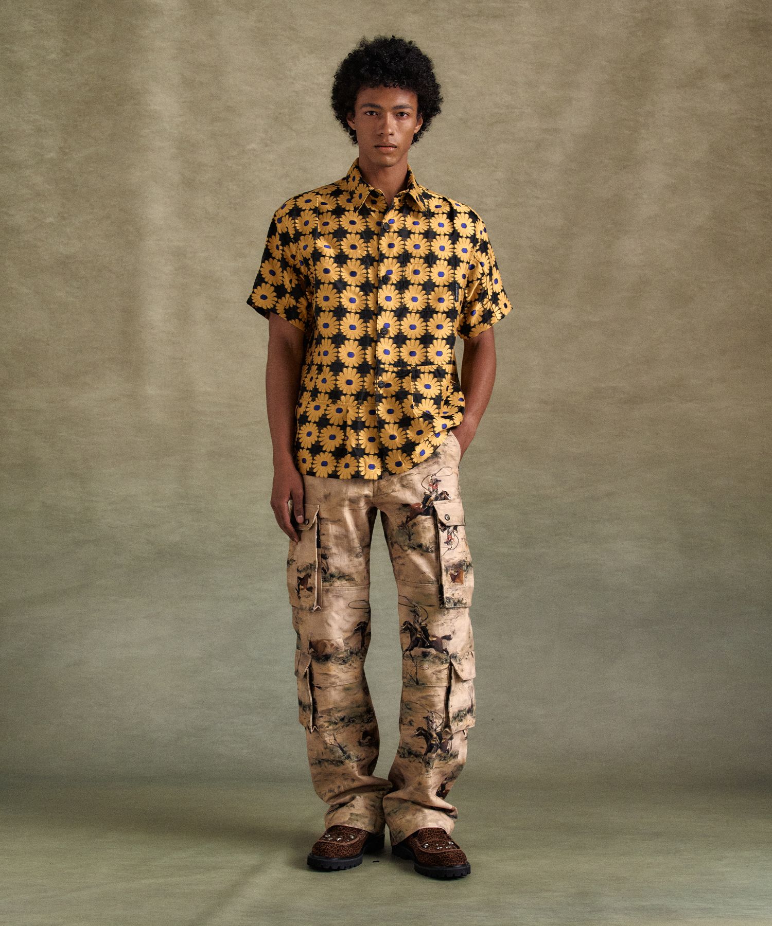 ANDERSON BELL denim printed cargo デニム　28 MUSINSA | ANDERSSON BELL Unisex Cowboy Printed Cargo Jeans apa811u