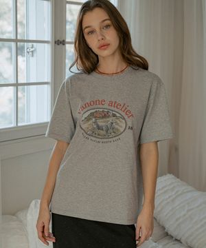 A3510 Nature heritage 티셔츠_Melange gray