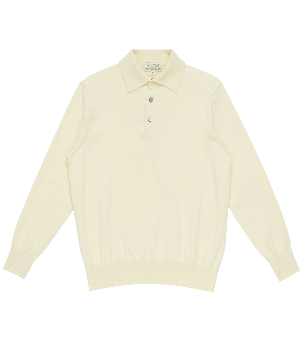 벨리프(BELLIEF) Essential Cotton Comfort Polo Knit (Ecru)