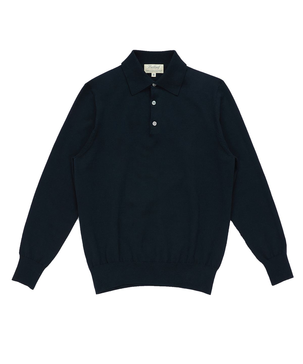 벨리프(BELLIEF) Essential Cotton Comfort Polo Knit (Navy)