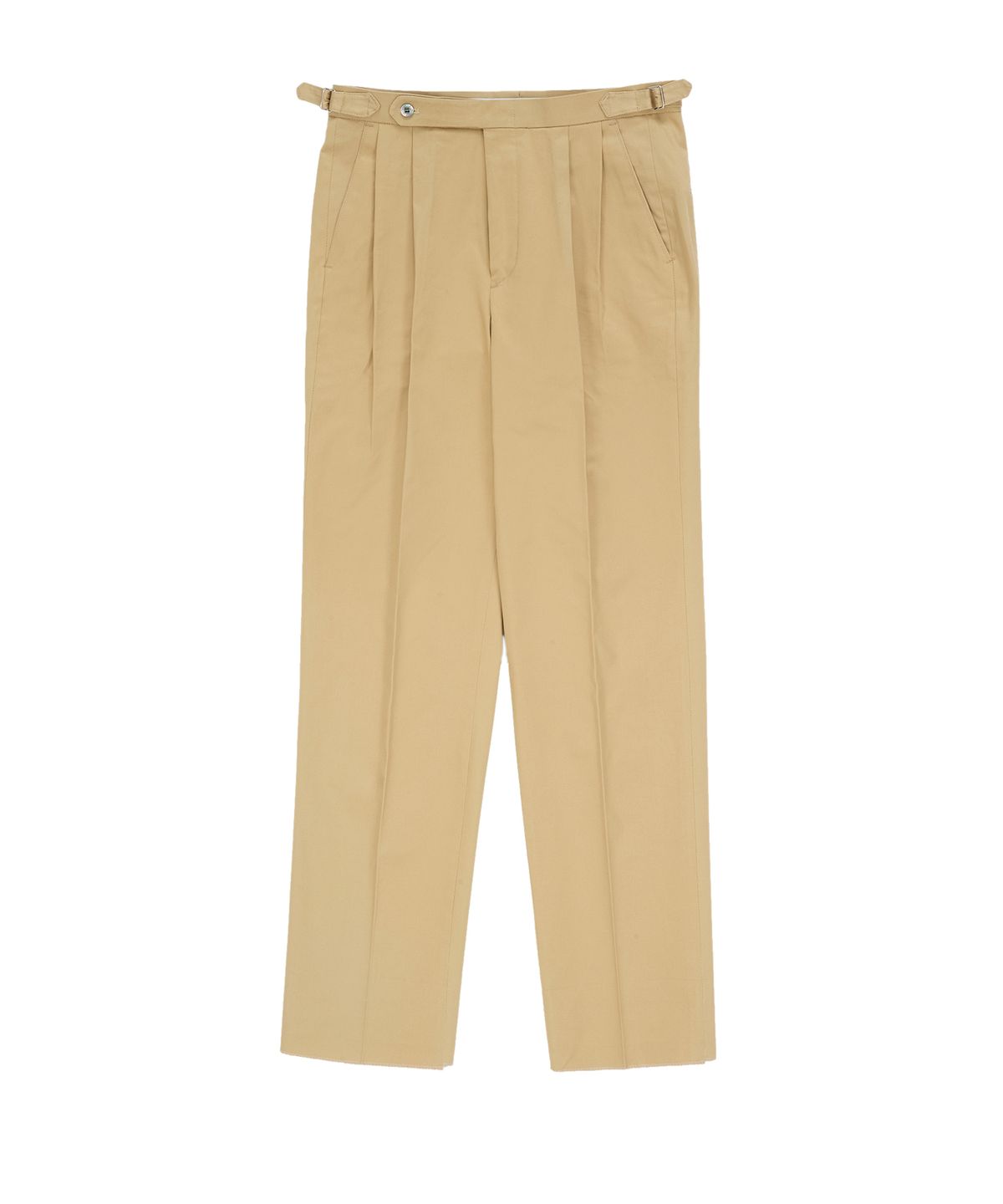벨리프(BELLIEF) Cotton adjust Double Pleats relaxed Chino Pants (Beige)