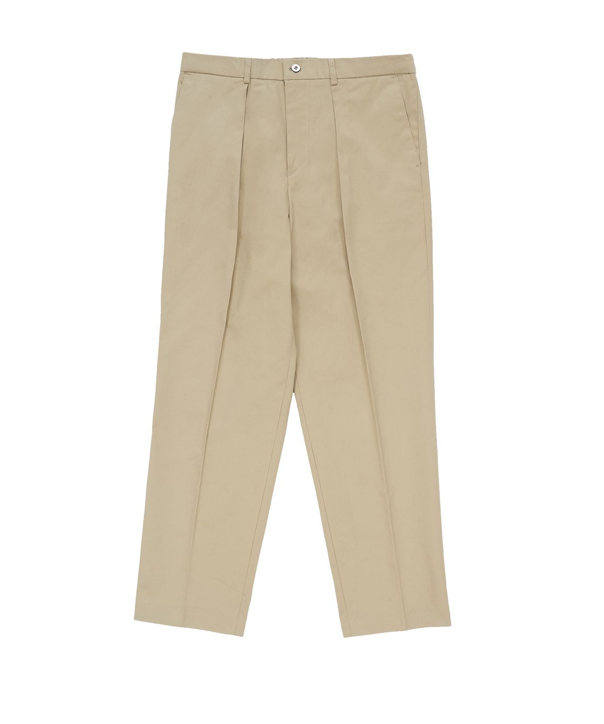 벨리프(BELLIEF) Gabardine cotton Single Pleat banding chino (Beige)
