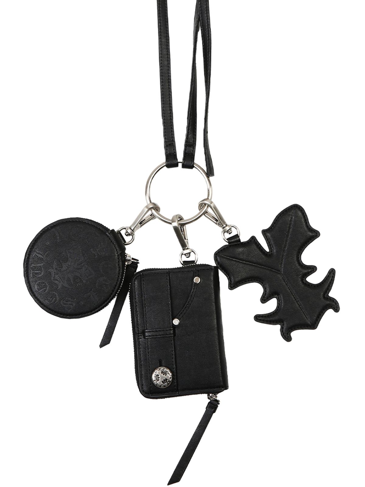 와이이이엘(YEEL) SYMBOL TRIPLE WRISTLET WALLET BLACK