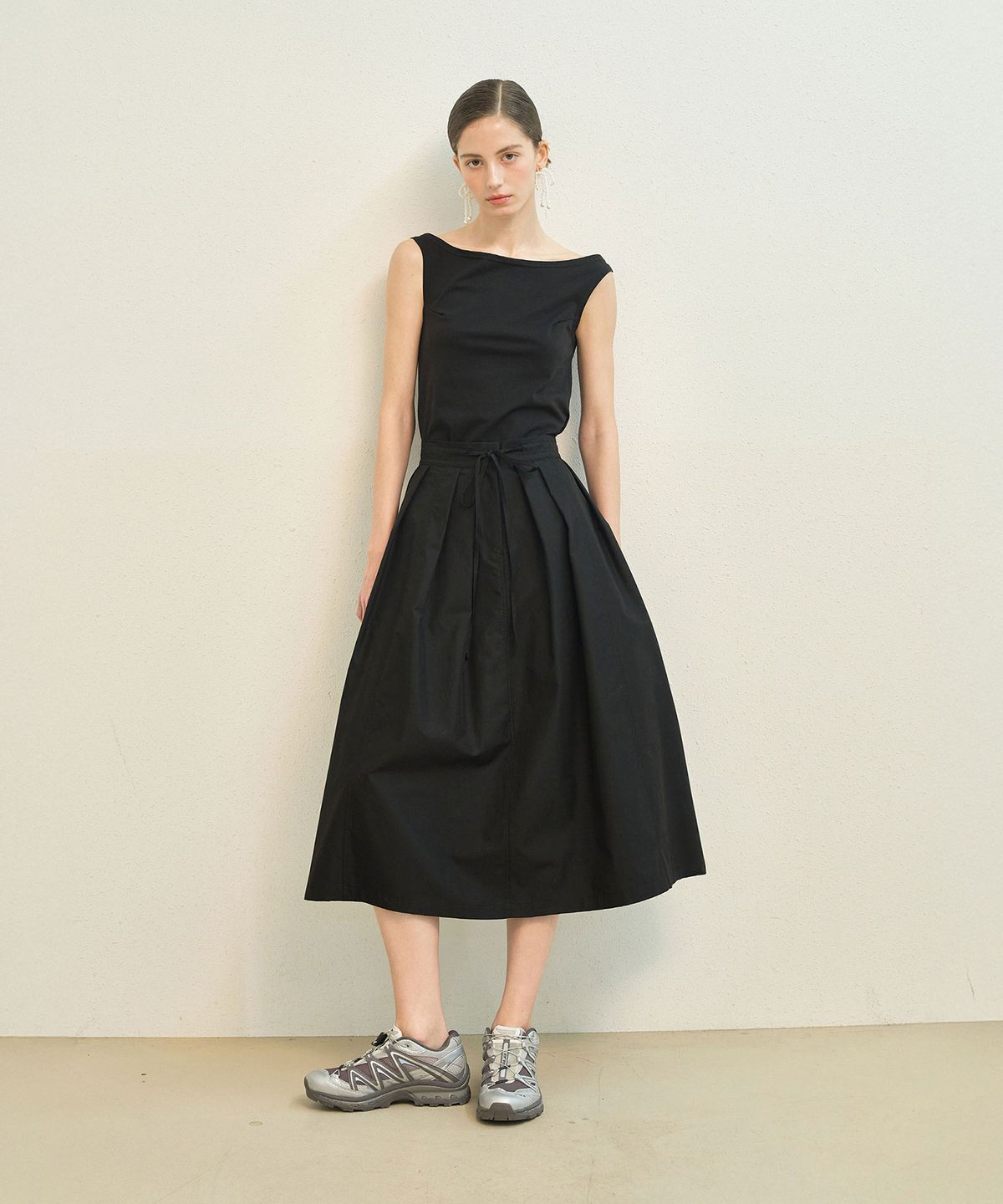 메이버유(MAYVERU) Atte Flare Skirt _ Black