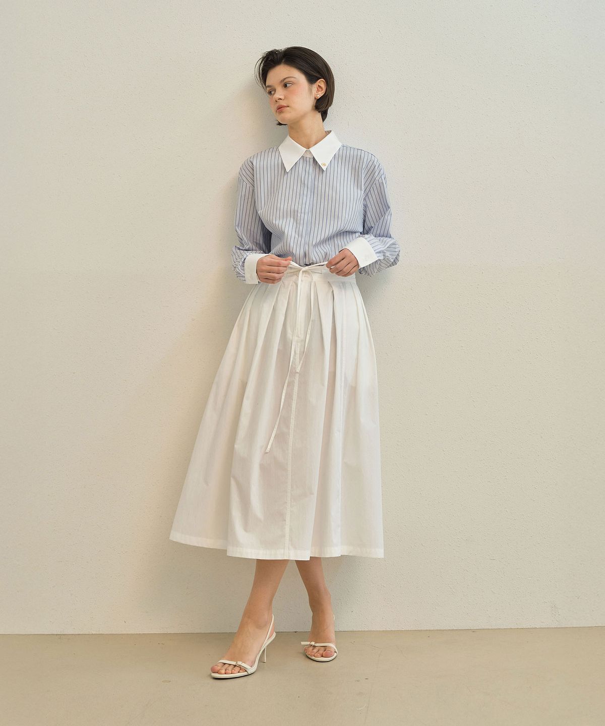 메이버유(MAYVERU) Atte Flare Skirt _ Ivory