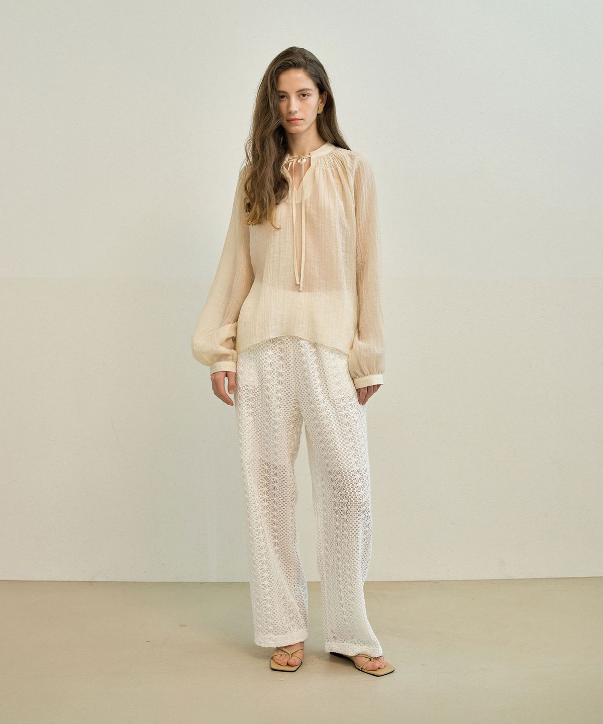 메이버유(MAYVERU) Cyndi Lace Pants _ Ivory