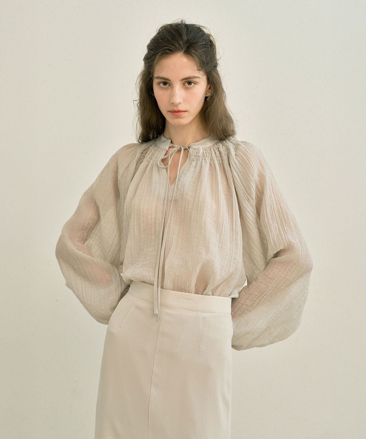 메이버유(MAYVERU) Thea Blouse _ Mint