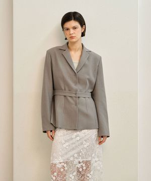 Bellamy Linen Jacket _ Charcoal
