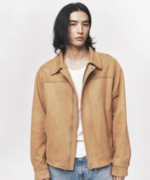 클래식 비건 스웨이드 자켓 [카멜]