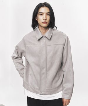 클래식 비건 스웨이드 자켓 [그레이]