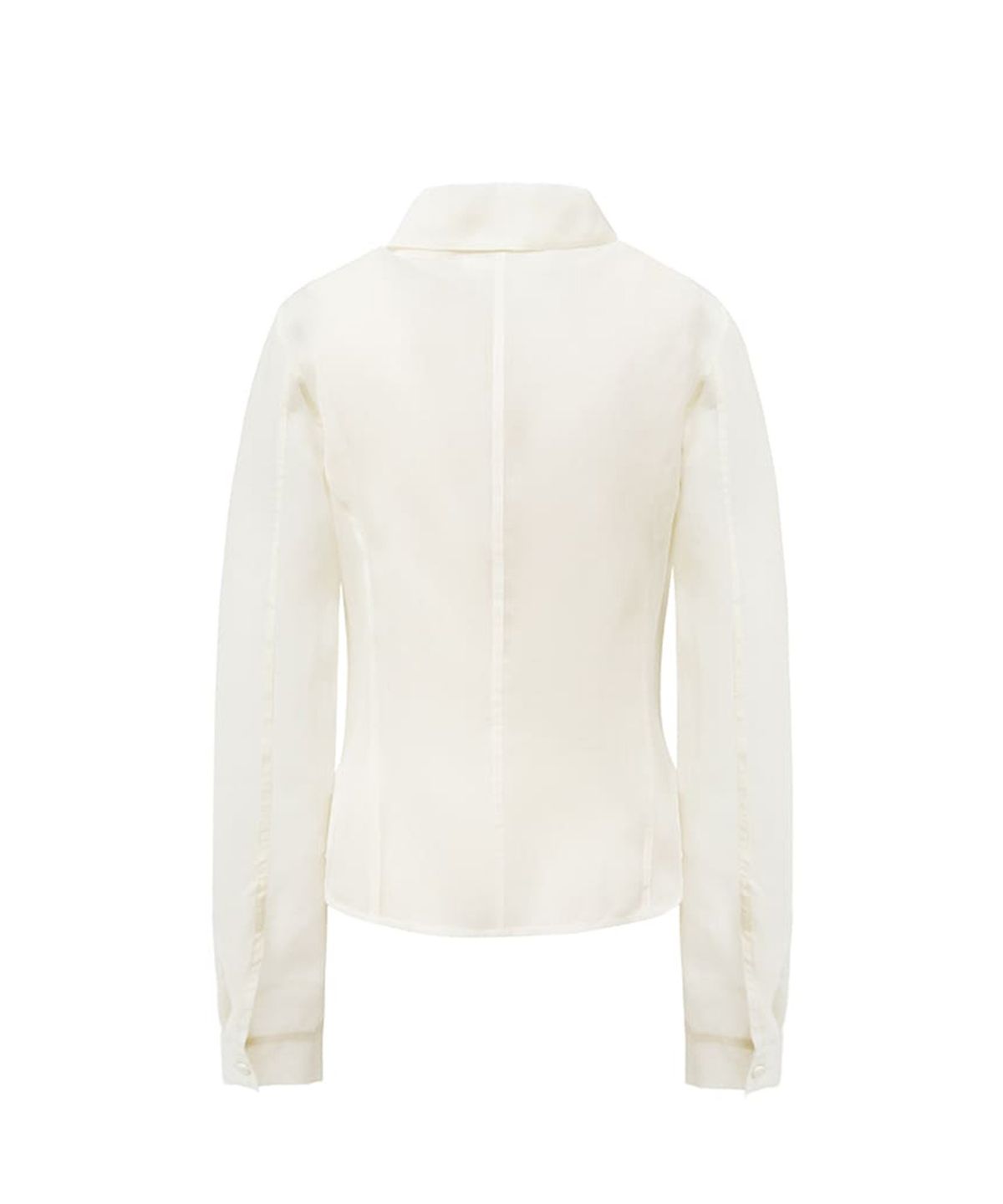 아모멘토(AMOMENTO) SHEER SLIM FIT SHIRTS_IVORY